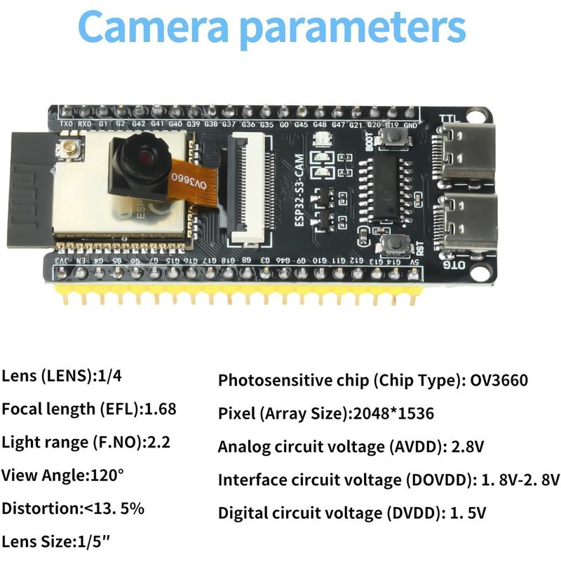 ESP32-S3-CAM Board With OV3660 - đánh giá và giá Esp32 Wifi Bluetooth Module