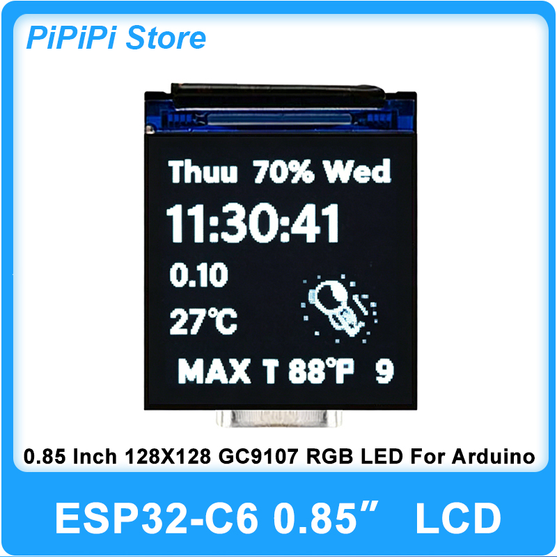 ESP32 C6 0.85 Inch 128X128 IPS - đánh giá và giá Esp32 C6