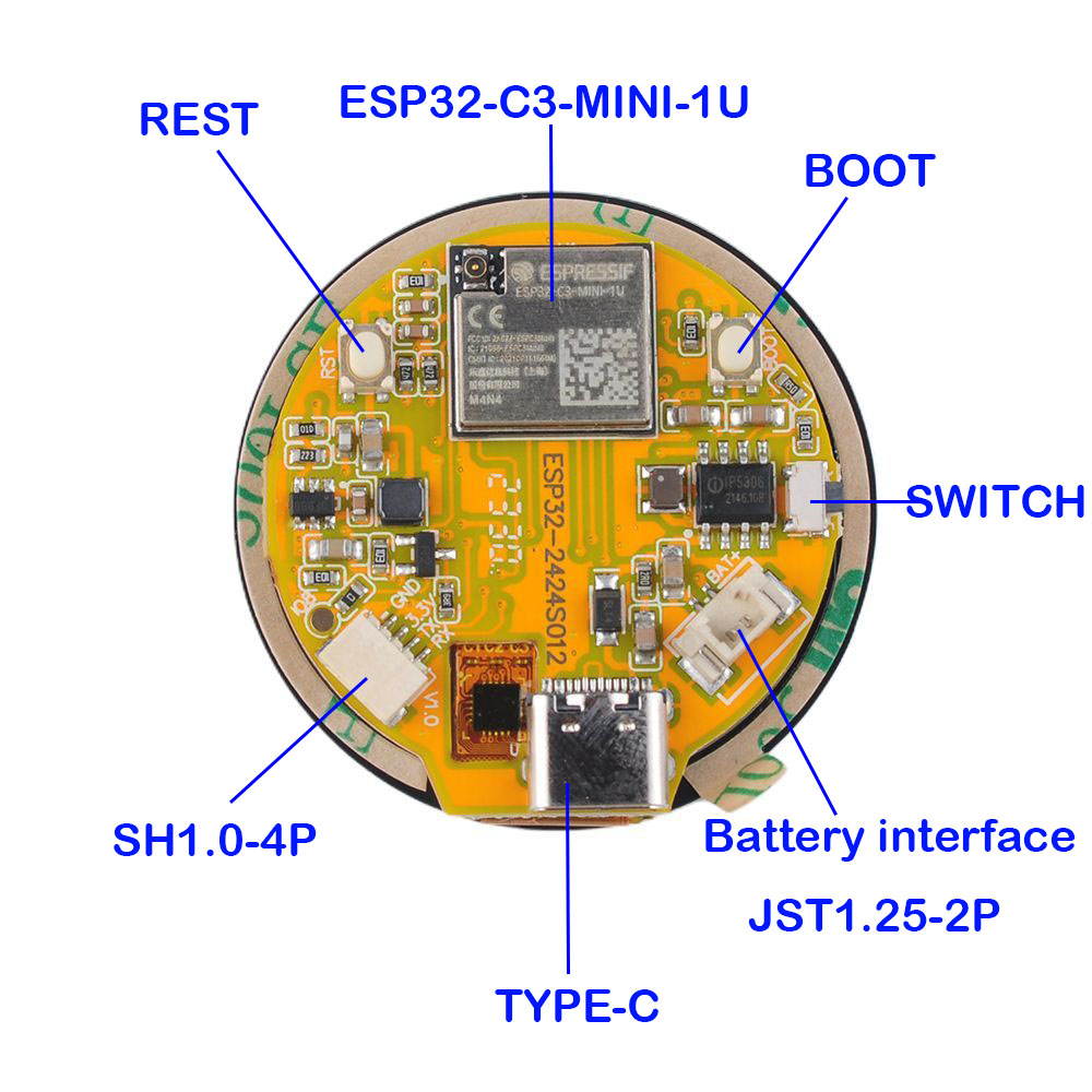 ESP32 Display 1.28 inch ESP32- - đánh giá và giá Esp32 C3