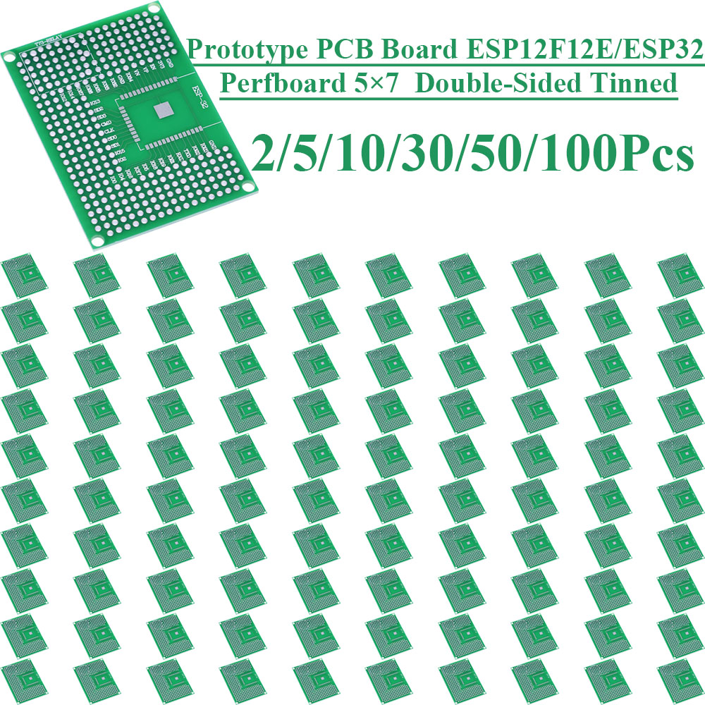 2~100Pcs 5X7 Double Sided Tin  - đánh giá và giá Esp8266