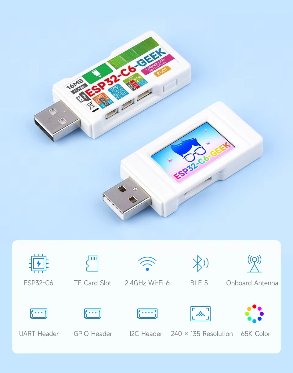 for ESP32-C6 GEEK Development  - đánh giá và giá Esp32 C6