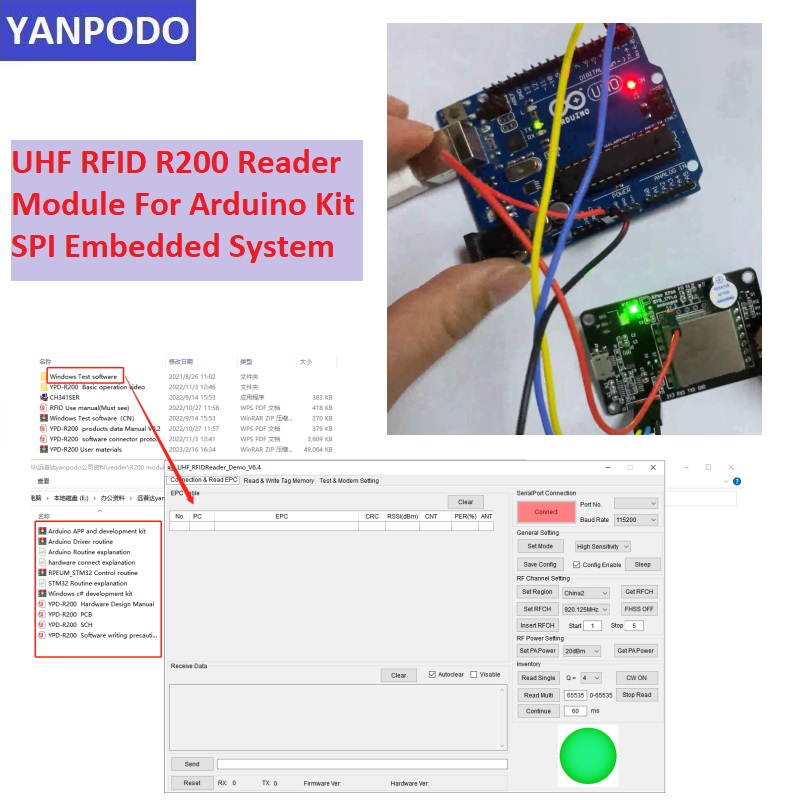 R200 Chip UHF RFID Reader Modu - đánh giá và giá Esp32 Uart Module