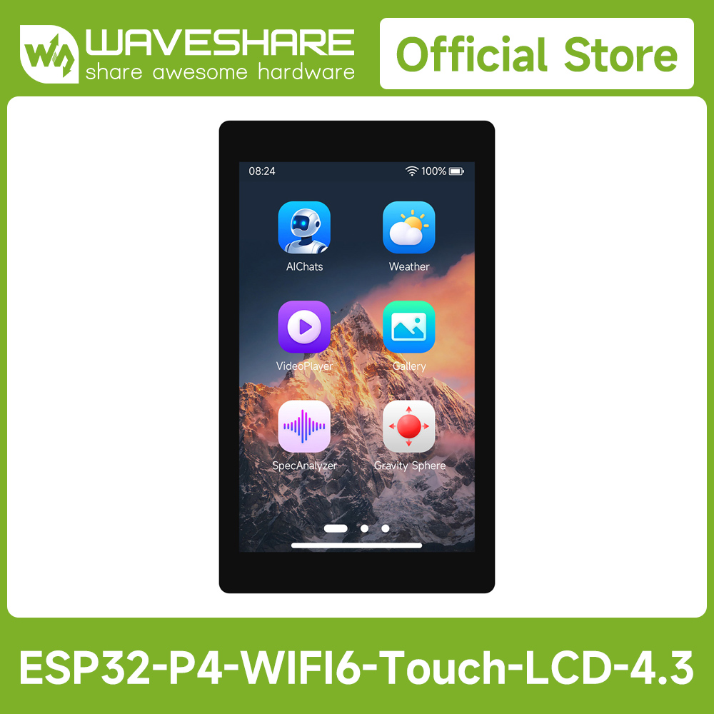 Waveshare ESP32-P4-WIFI6 4.3in - đánh giá và giá Esp32 Development Board