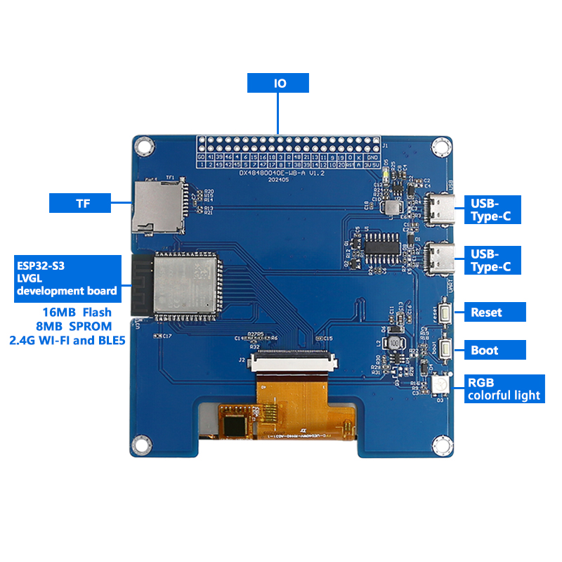 4inch 480×480 IPS TFT Square D - đánh giá và giá Esp32 Uart Module