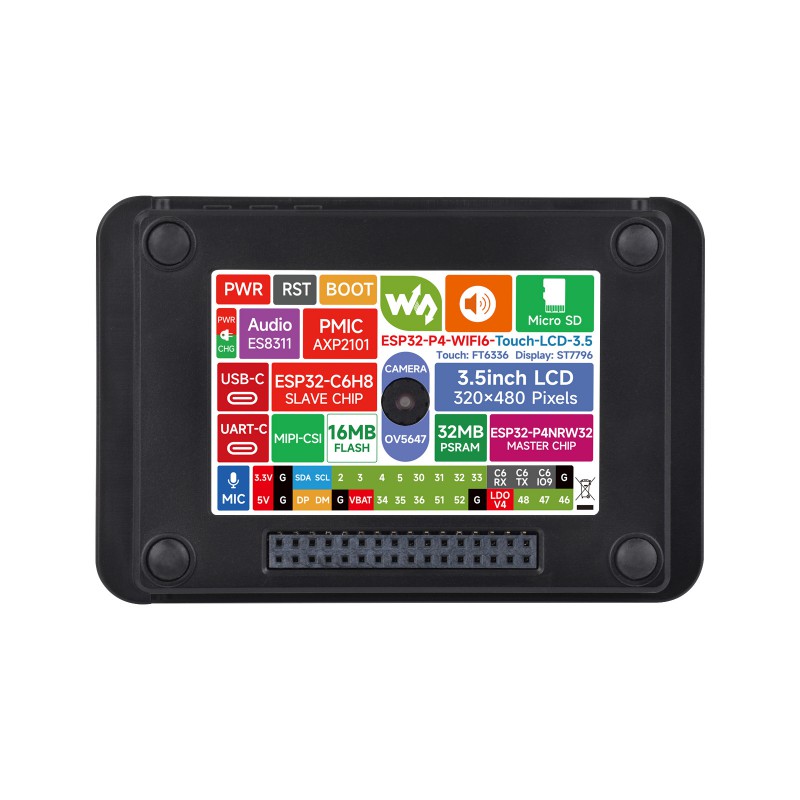 Waveshare ESP32-P4 Wi-Fi 6 Vis - đánh giá và giá Esp32 P4