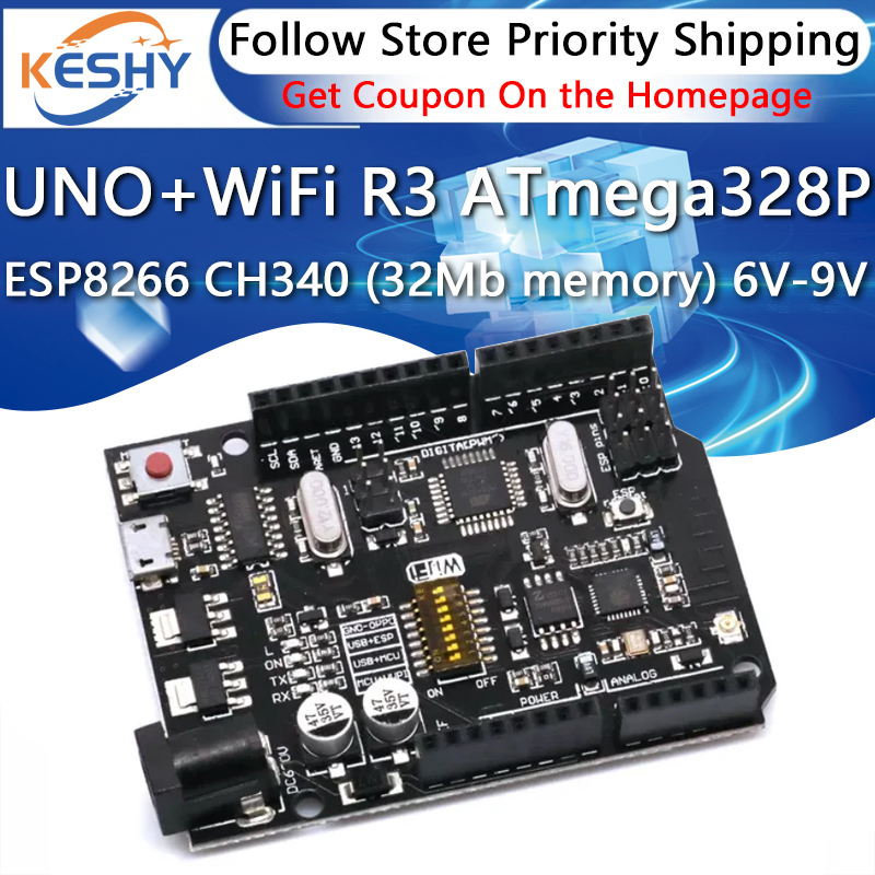 UNO+WiFi R3 ATmega328P+ESP8266 - đánh giá và giá Esp8266 Nodemcu