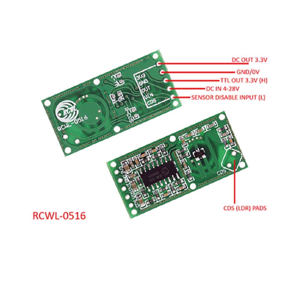 5PCS RCWL-0516 Motion Detectio - đánh giá và giá Esp8266 Nodemcu